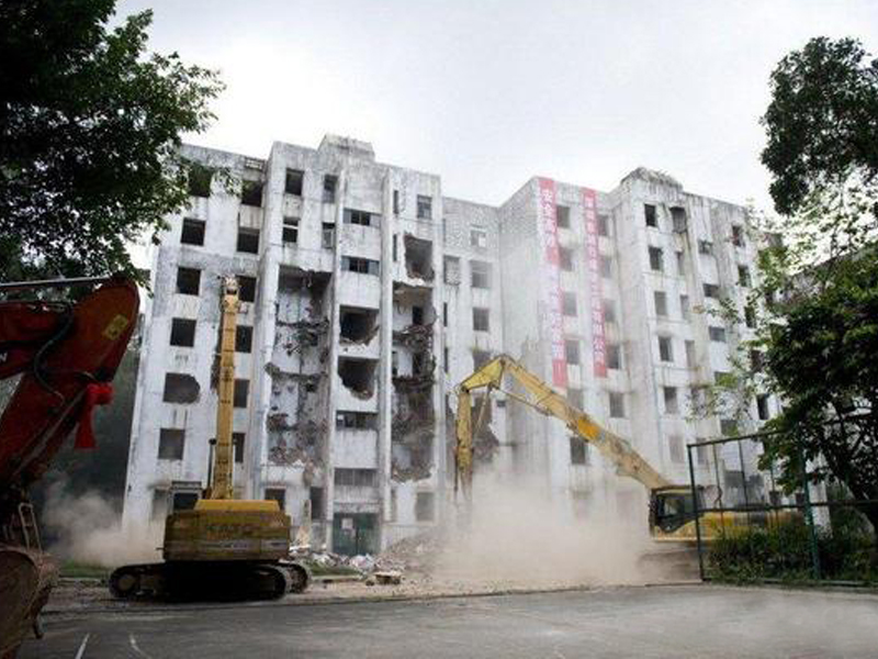 使用海沙的建筑物，墻體受損嚴(yán)重